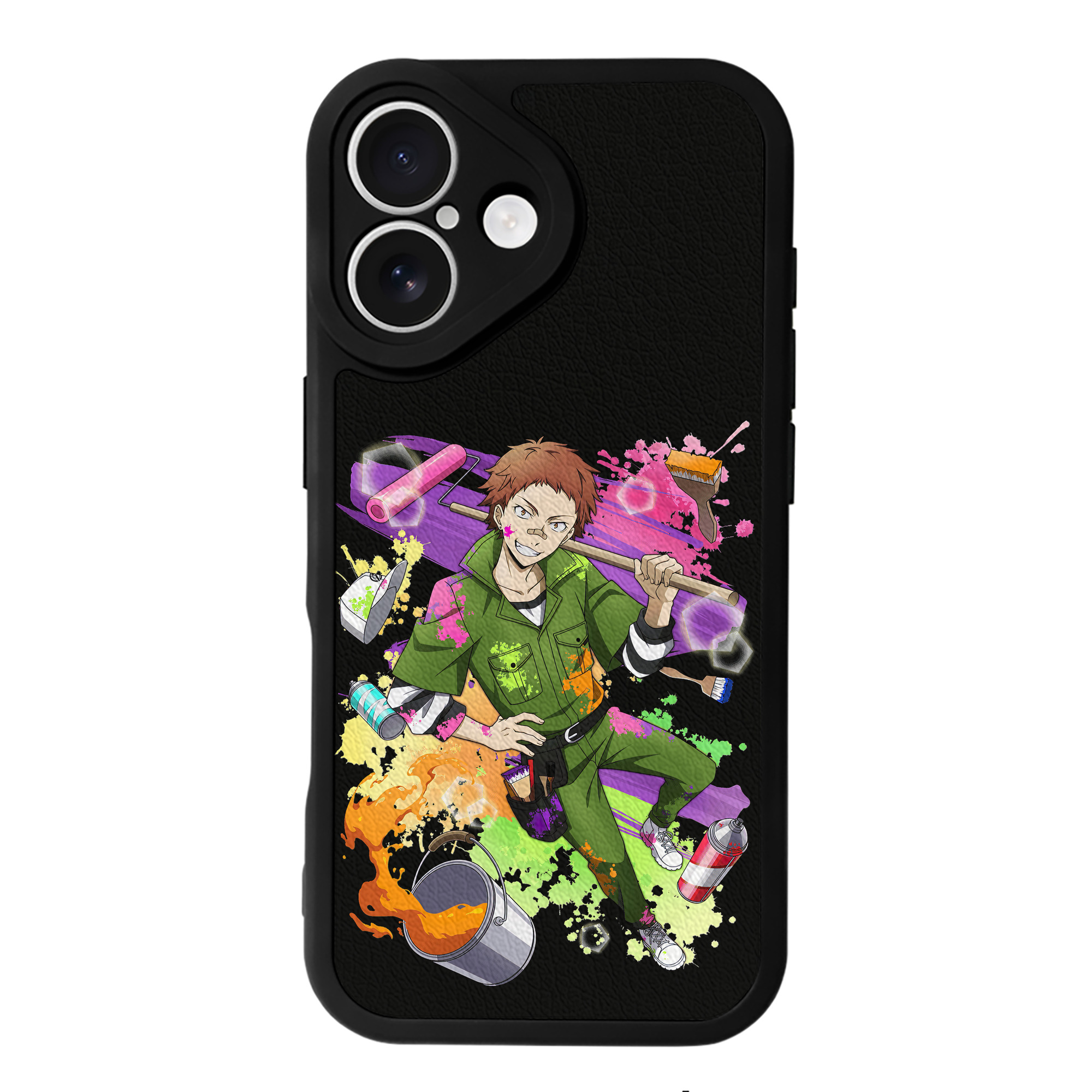 （画像用） 文豪ストレイドッグス Bungo Stray Dogs 【iPhone 16シリーズ対応】シリコンスマホケース（レザー調） 材質：シリコン